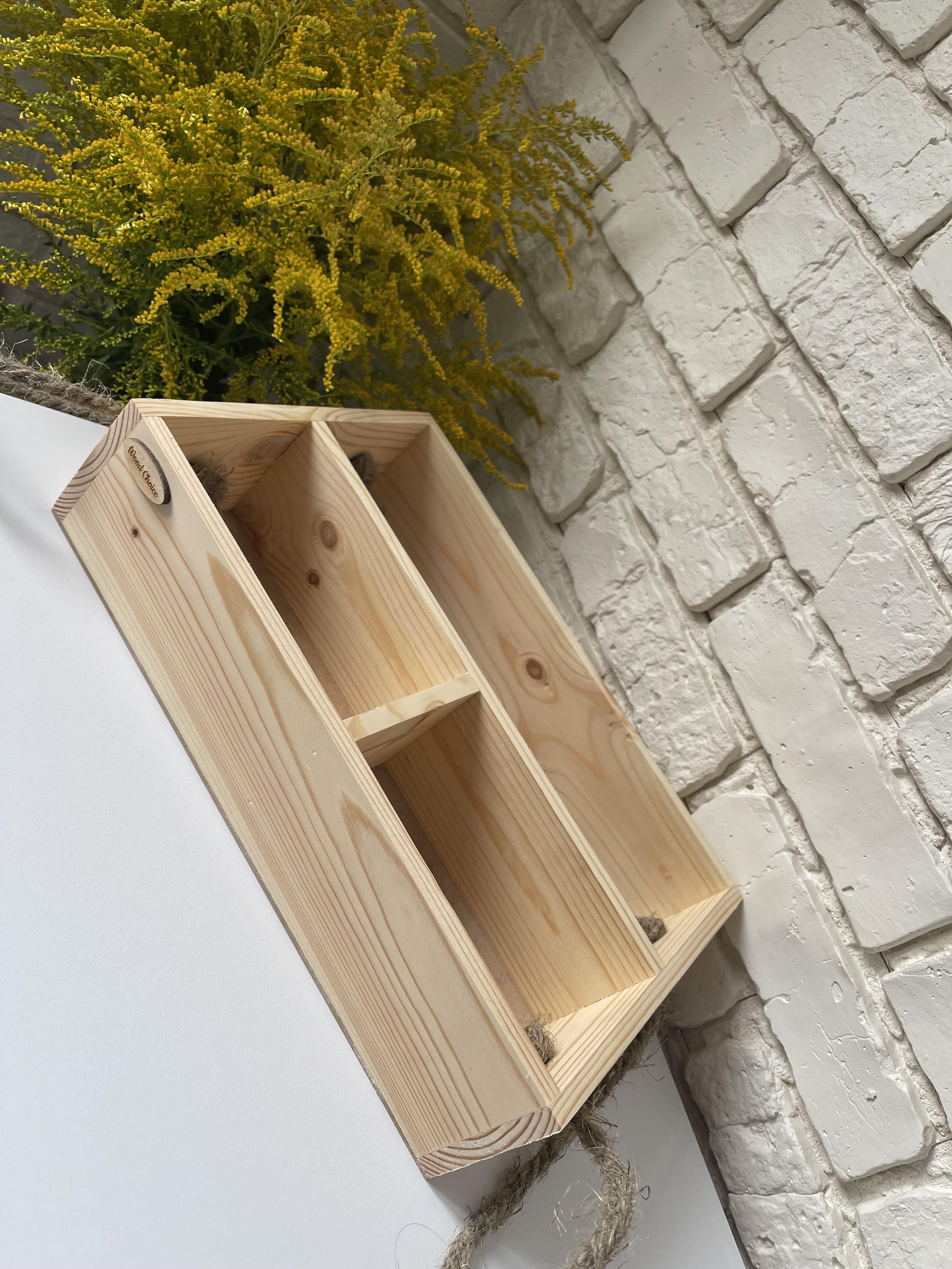 Ящик бокс дерев'яний подарунковий 35х23х9 Світле дерево - фото 2