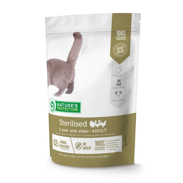 Сухой корм для стерилизованных кошек Nature's Protection Sterilised 400 г (NPS45775)