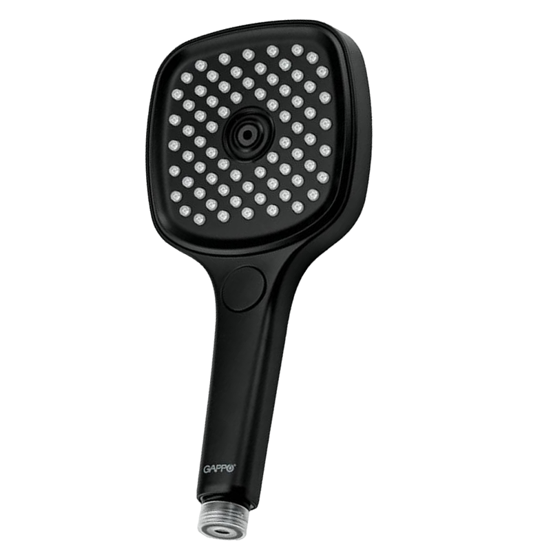 Душевая лейка Gappo G003 с кнопкой 115 мм Черный (129808)