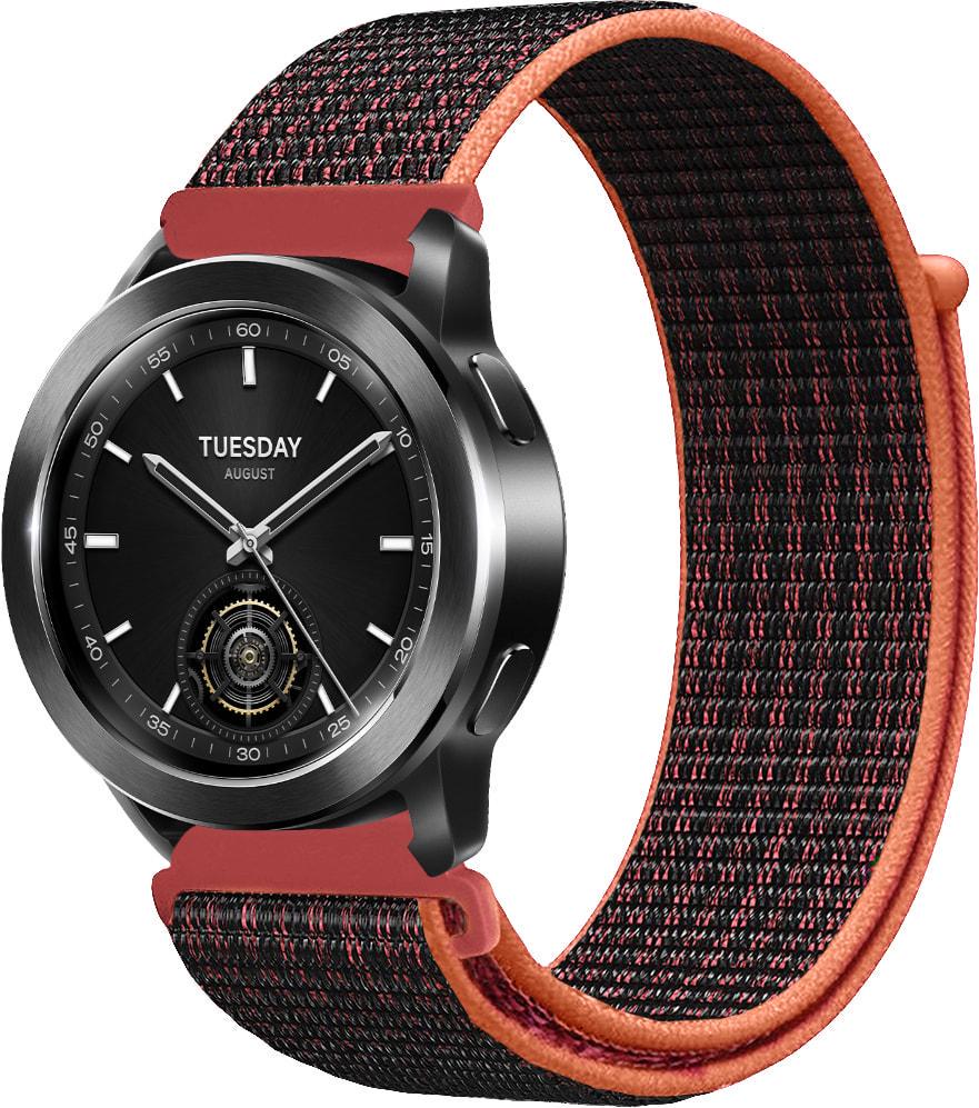 Ремешок нейлоновый Sport Loop для Xiaomi Watch S3 Black/Red (37150-44)