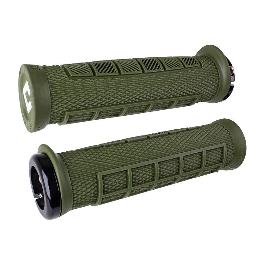 Грипси ODI Elite Pro, V2.1 Lock-On Army Green w/Black Clamp (D33EPAG-B)