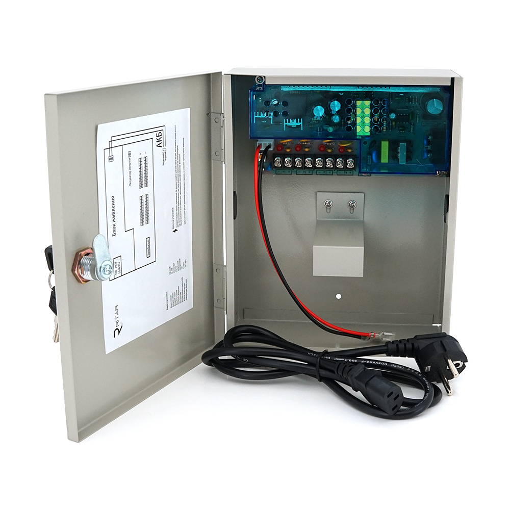 Джерело безперебійного живлення імпульсне Ritar UPS-P12/5/7 для систем відеоспостереження та резервного освітлення 12В 5А (8508)