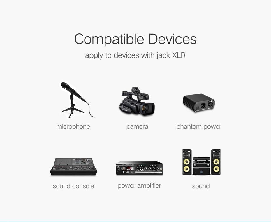 Кабель UGREEN XLR мама-XLR папа для мікшеру 3 м Чорний (20711) - фото 13 Кабель UGREEN XLR мама-XLR папа для мікшеру 3 м Чорний (20711) - фото 13