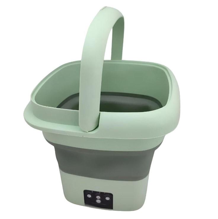 Пральна машина портативна Mini Folding Washing Machine MFW65 із максимальним завантаженням 5 кг 10 л Green - фото 6