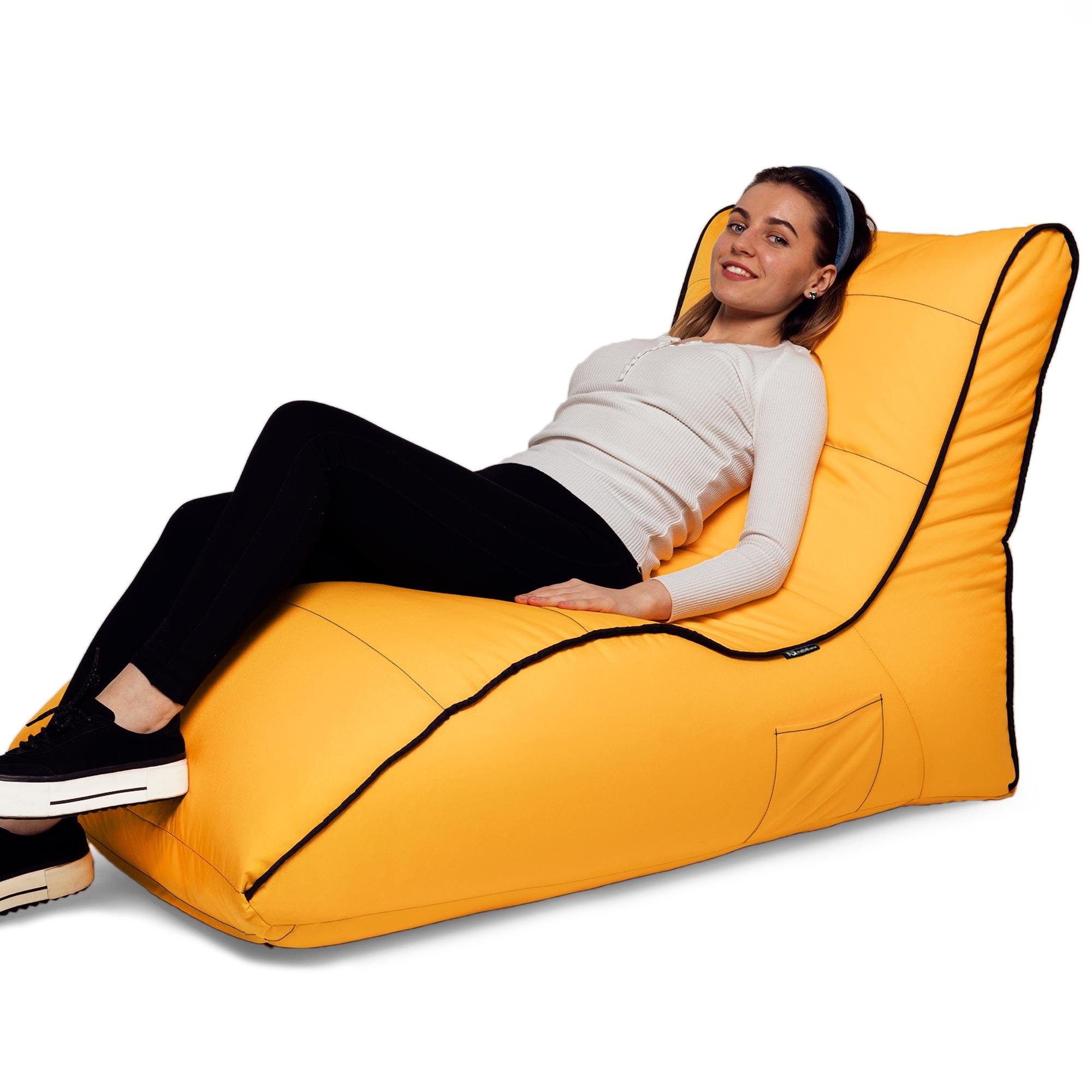 Крісло-мішок iQmebel Лежак 80х125 см оксфорд Жовтий - фото 6