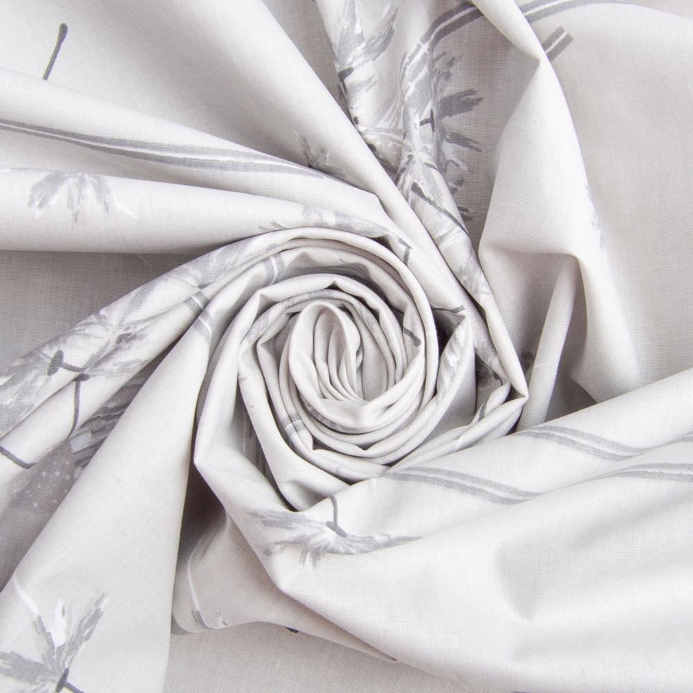 Ткань бязь ранфорс для постельного белья Одуванчики 130 гр/м2 240 см Серый (7.28087/2)