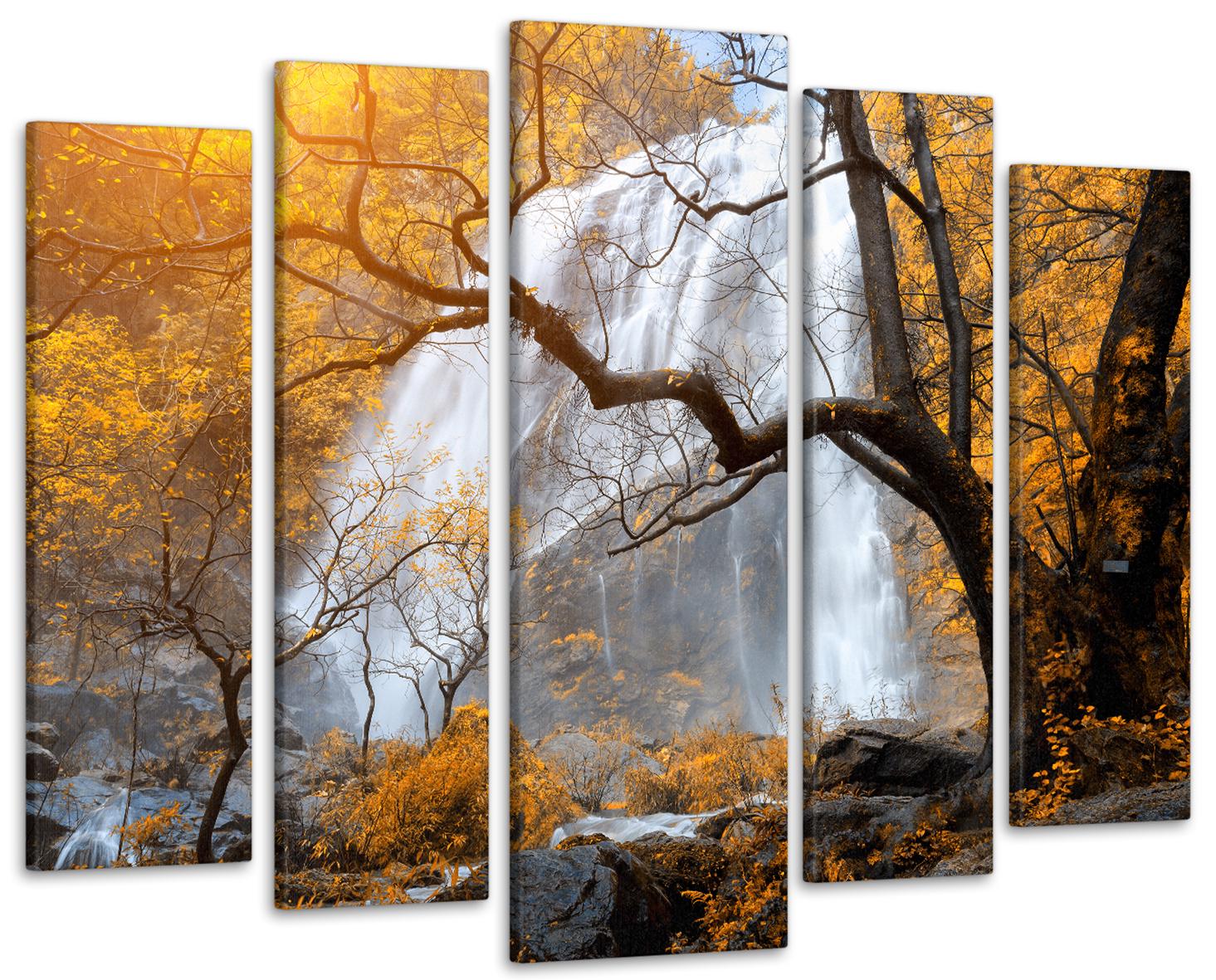 Картина модульная Водопад Осень 99х140 см (Art-328_5)