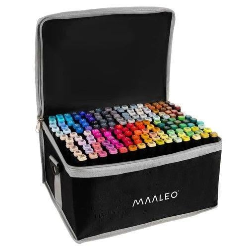 Фломастеры двусторонние Maaleo 24101 набор 168 шт. с сумкой (5095bf-3169921180)