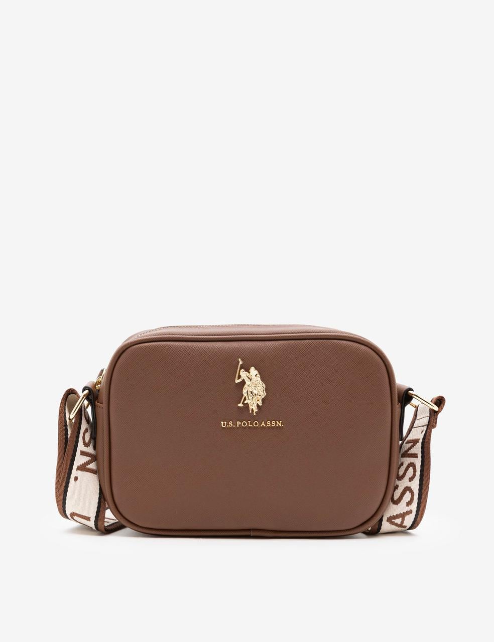 Жіноча сумка крос-боді U.S. Polo ASSN CLASSIC ZIP CROSSBODY Brown (786662014769)