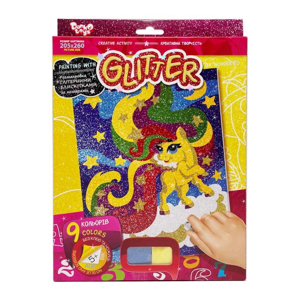 Раскраска глитерными блестками по номерам Danko Toys Пони мини