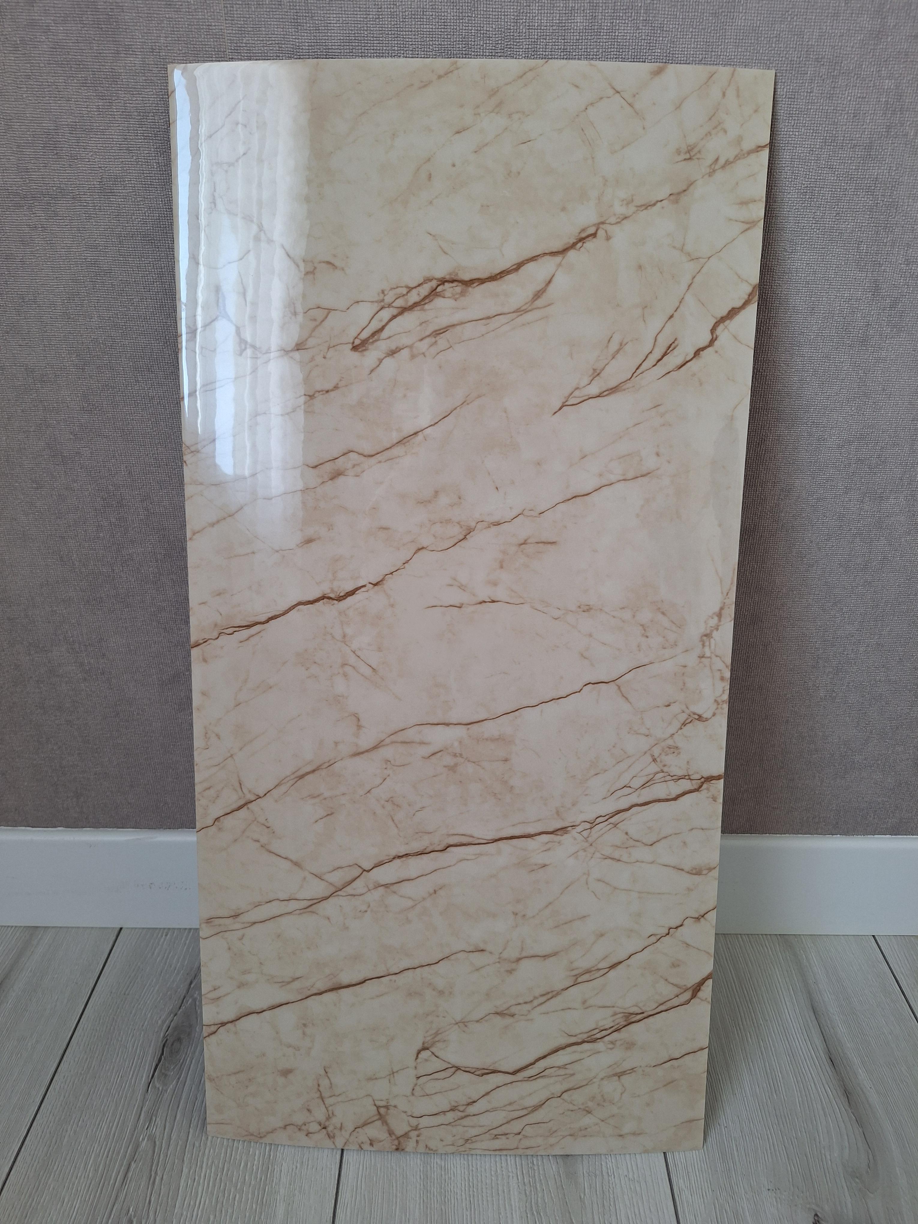 Плитка-самоклейка вінілова мармур 600х300х2 мм глянцевий (F027)