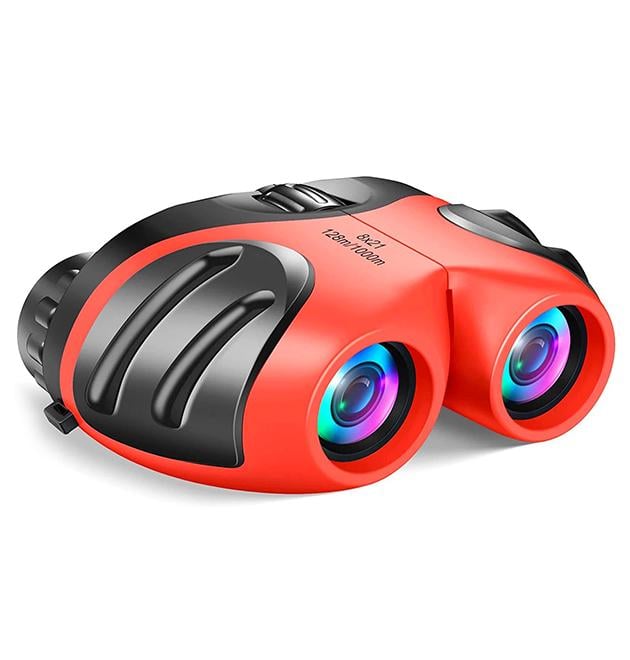 Бінокль дитячий Compact binoculars іграшковий із збільшенням 8х21 для подорожей Червоний