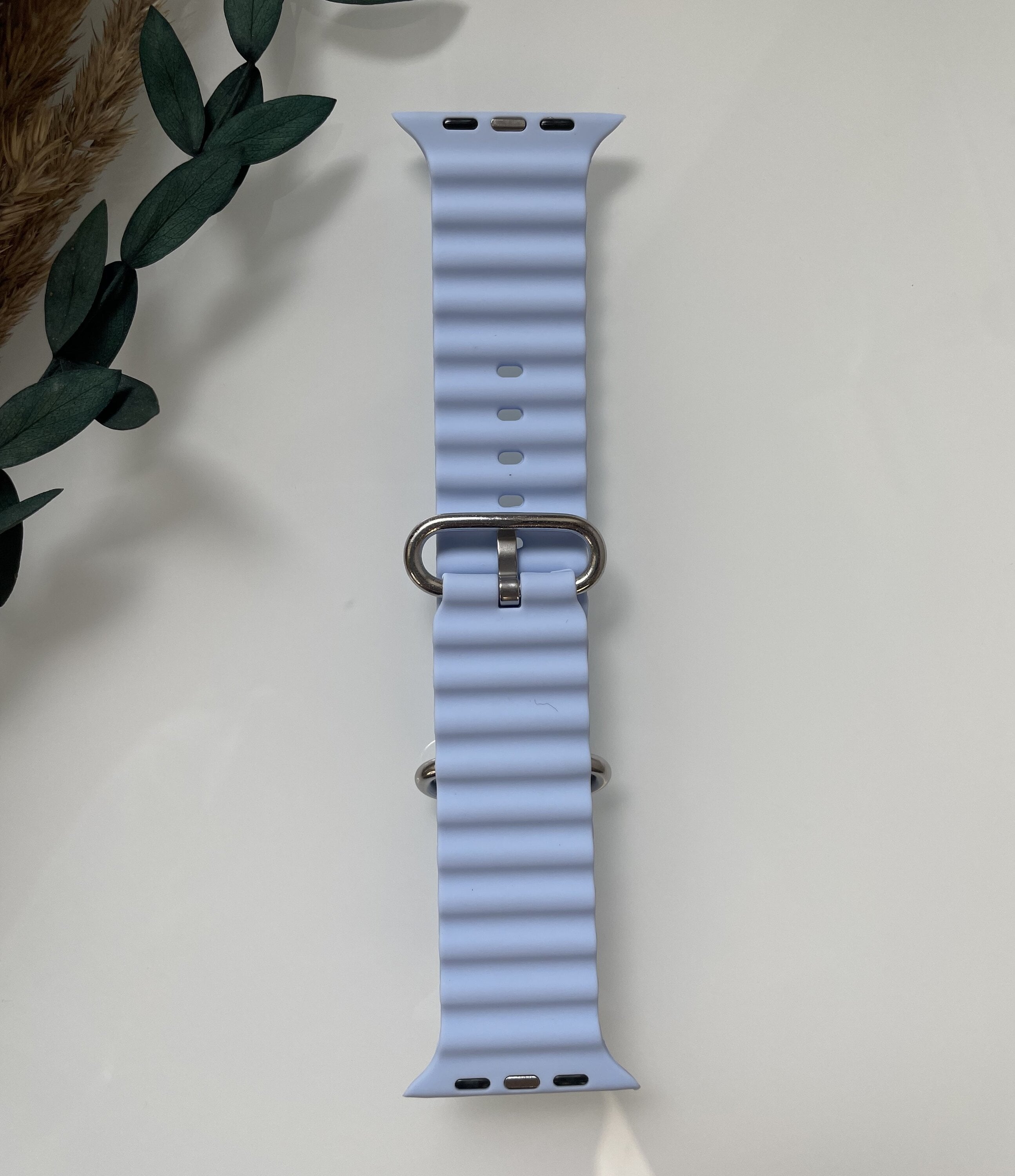 Ремешок для смарт-часов Ocean Band для Apple Watch 42/44/45/49 мм Силиконовый Голубой (RW045)