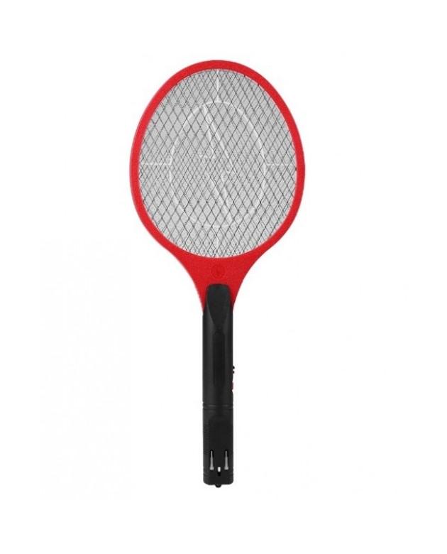 Мухобійка електрична Rechargeable Mosquito-hitting Swatter тришарова акумуляторна Чорно-червоний (bb47744d) - фото 1