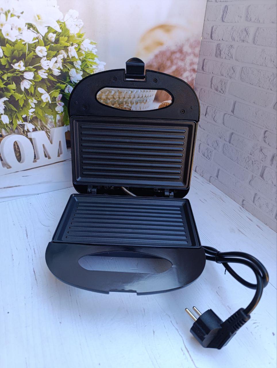Бутербродница-гриль электрическая A-PLUS 2034 800 Вт Черный (2034)