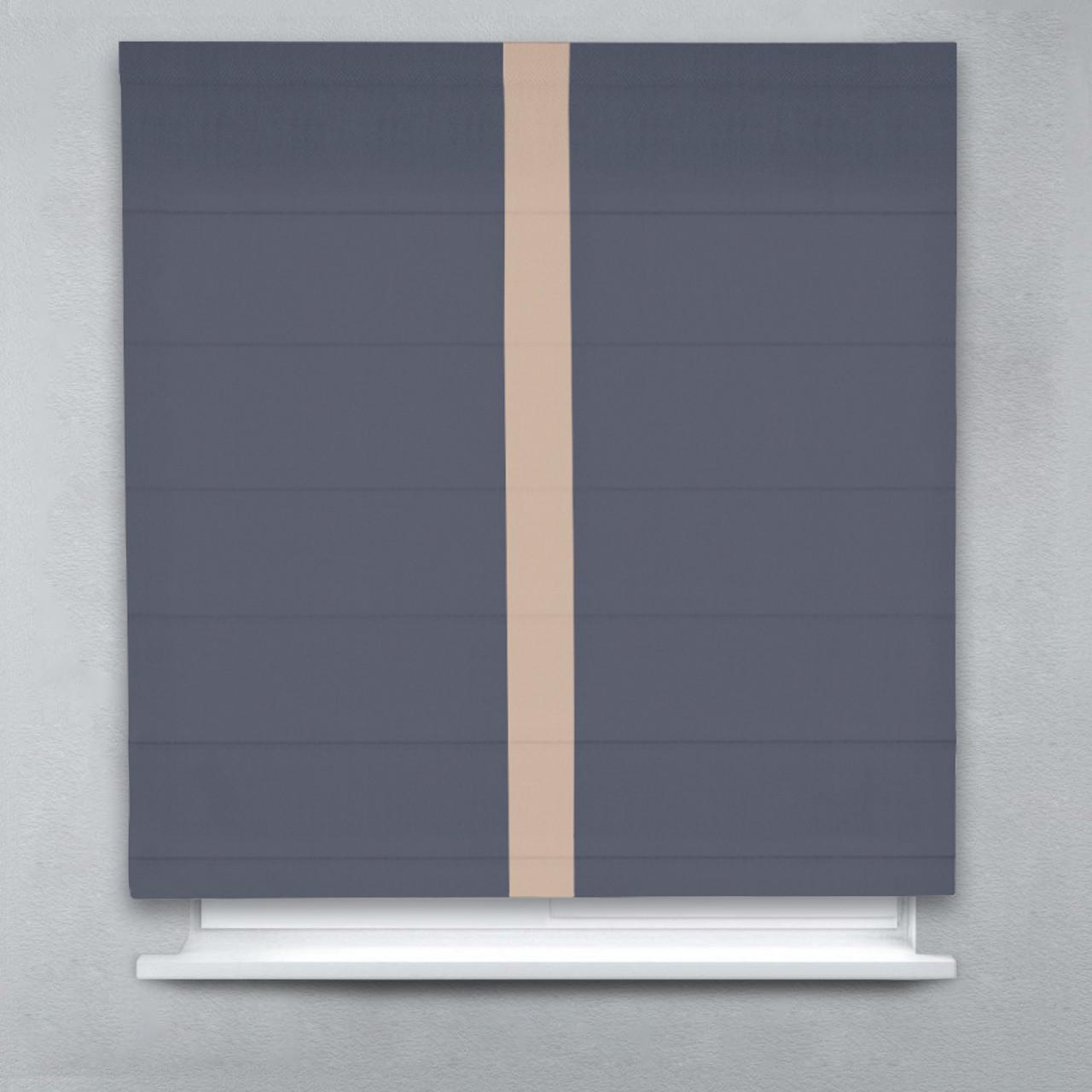 Римская штора Блэкаут Перфект с кантом по центру 110х170 см Графитовый/Бежевый