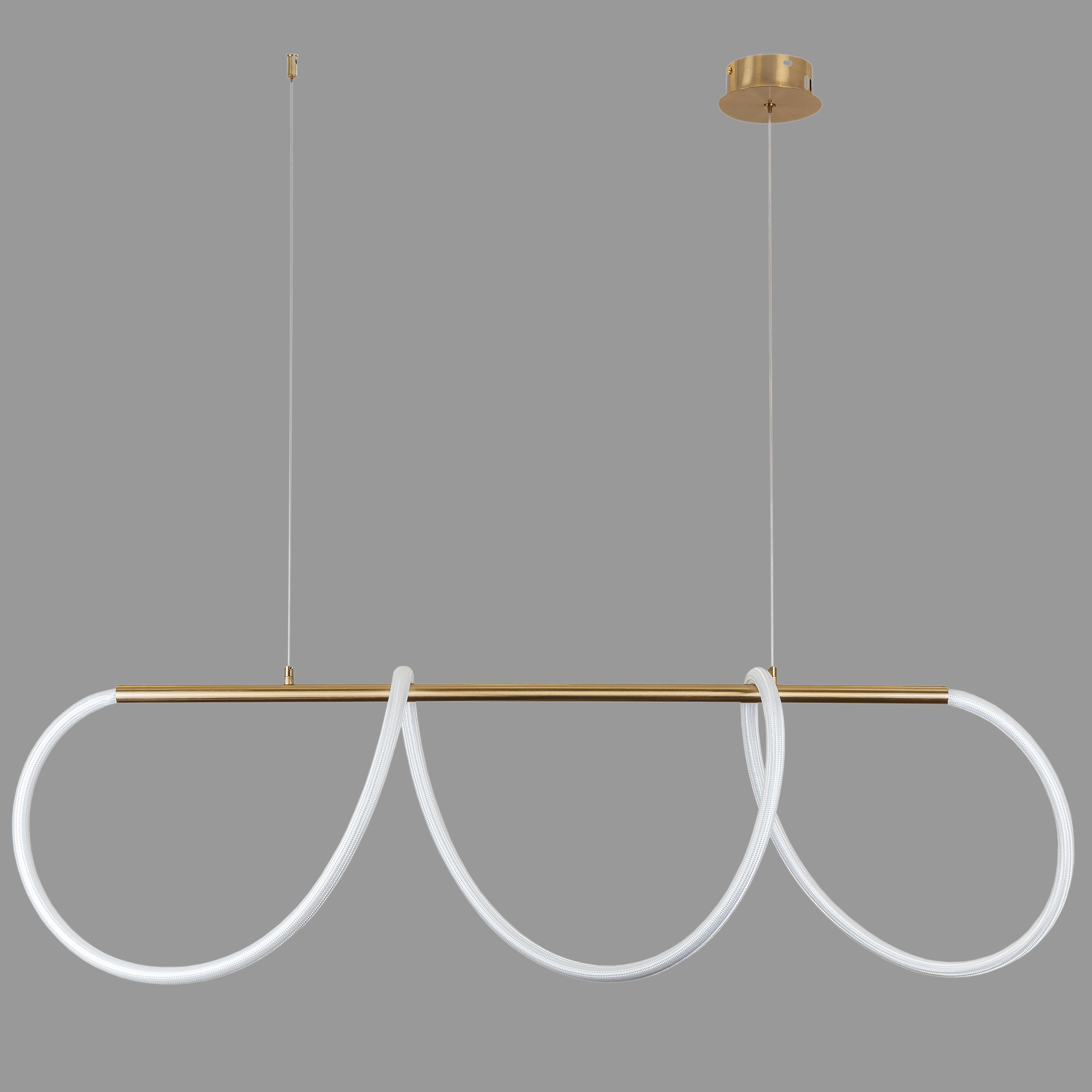 Люстра подвесная длинная из гибкого каната Арт-деко Бронзовый (81-3036 1200 AB)