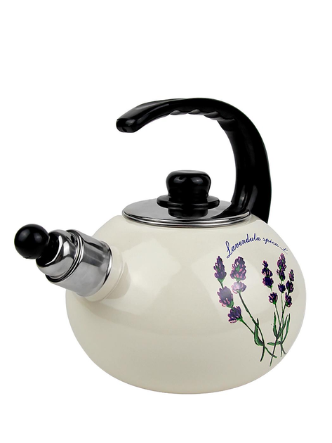 Чайник со свистком Kamille KM-1034 с рисунком из эмалированной стали 2,5 л Белый (150-84-1034) - фото 2 Чайник со свистком Kamille KM-1034 с рисунком из эмалированной стали 2,5 л Белый (150-84-1034) - фото 2