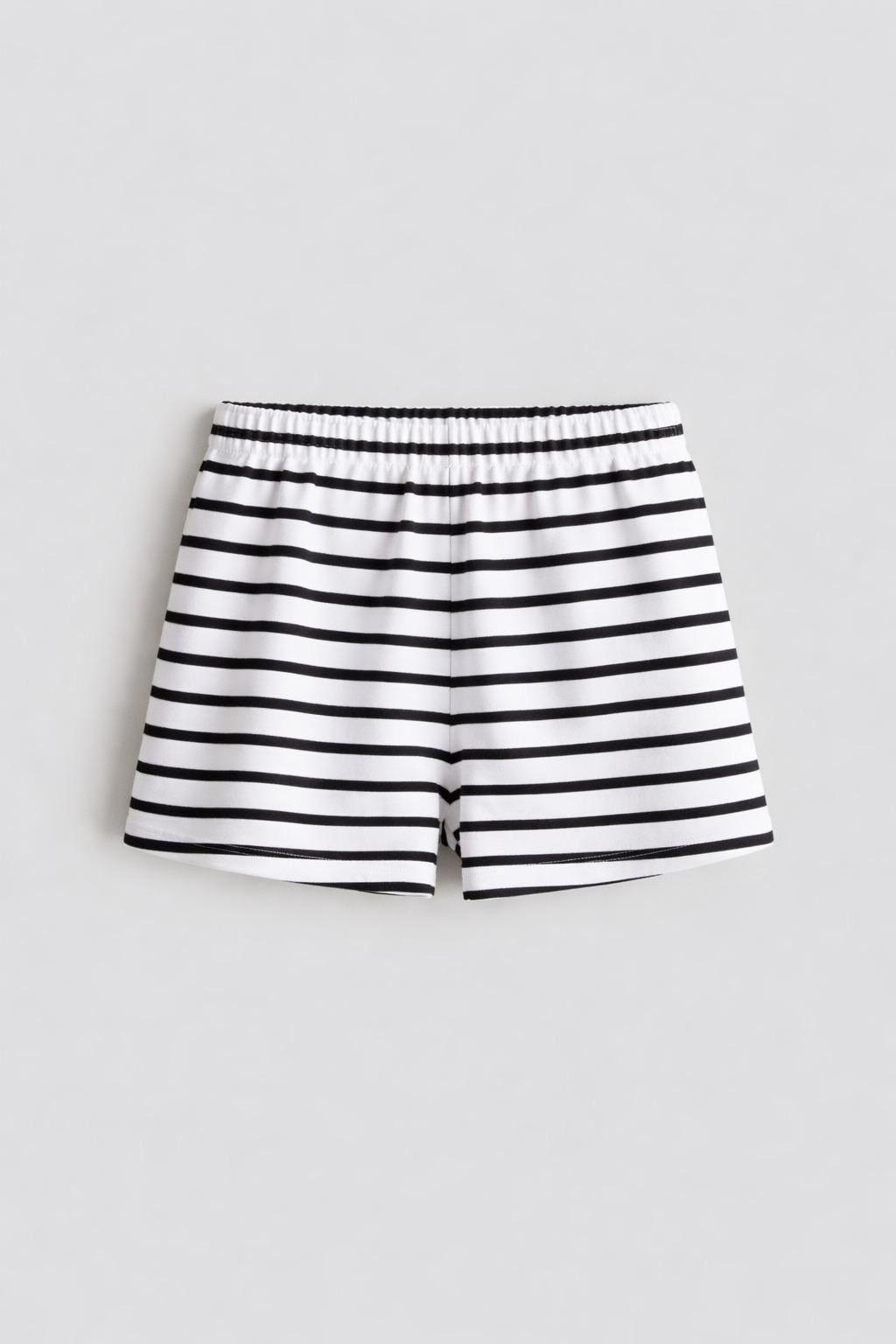 Шорти H&M 1230356 Смужки 140 см Білий/Чорний Шорти H&M 1230356 Смужки 140 см Білий/Чорний
