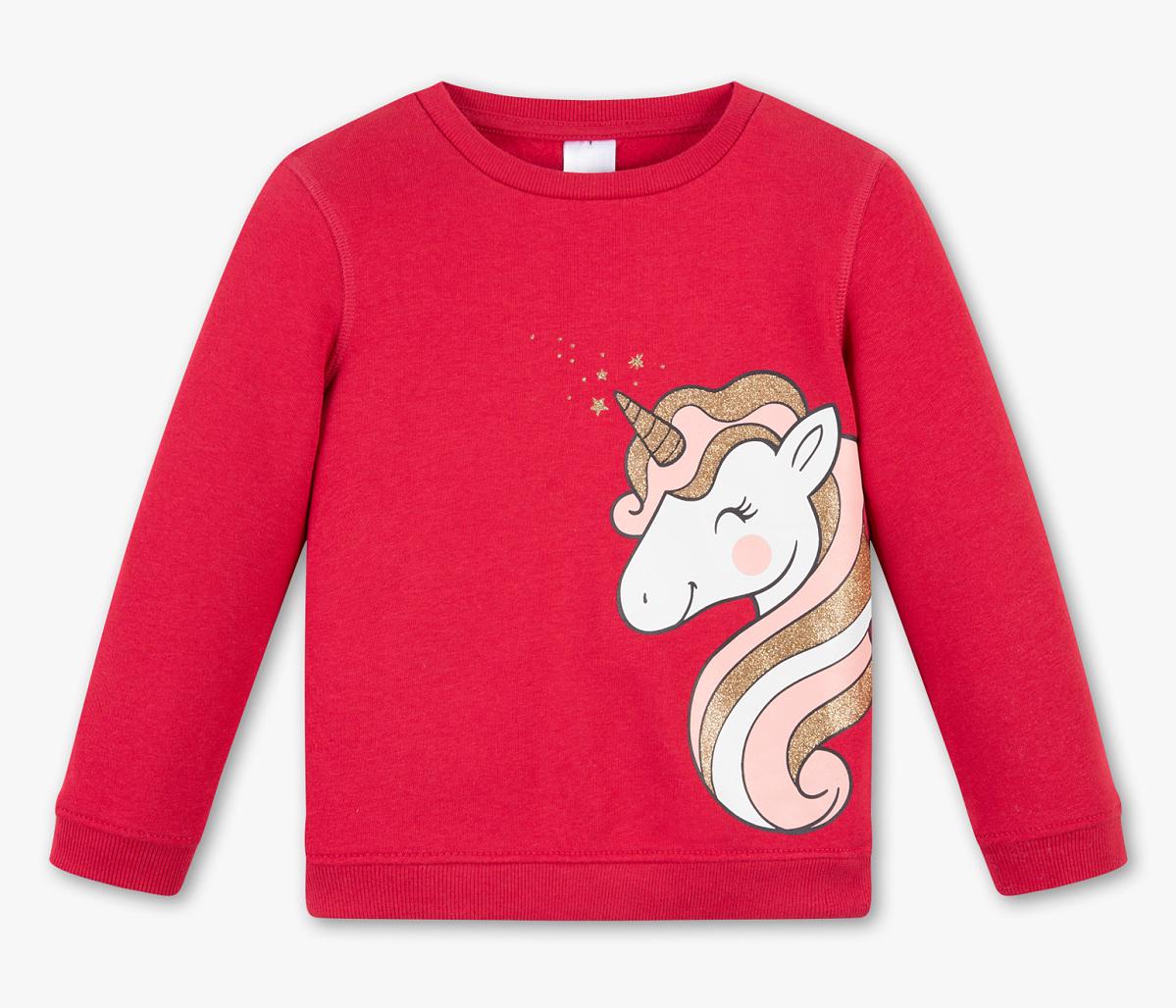 Свитшот для девочки C&A с единорогом размер 134 Красный (2026415)