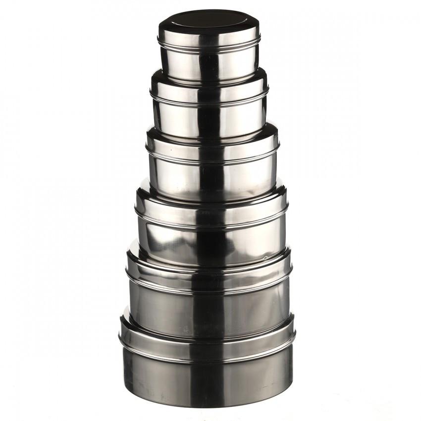 Набор лотков с крышкой A-Plus 0784 из нержавеющей стали 6 шт. (1630634042) - фото 2