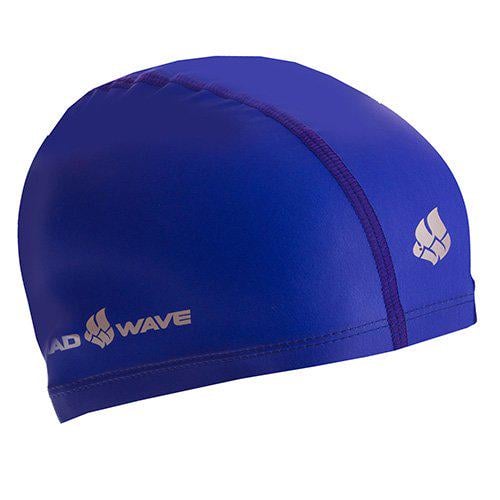 Шапочка для плавания Mad Wave из водонепроницаемой ткани M058501 Синий (60444169)