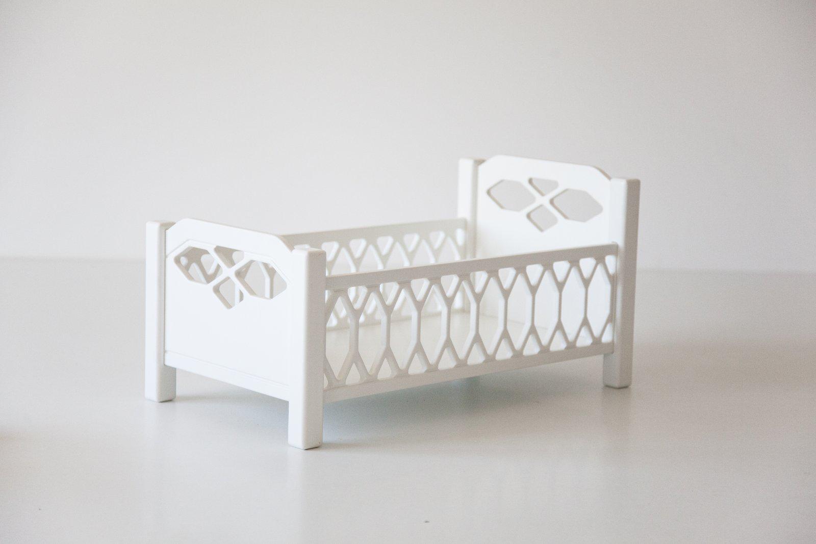 Дерев'яне ліжечко для ляльок Tatoy Agnes без постілі Білий (40b39888)