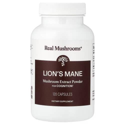 Ежовик гребенчатый Real Mushrooms Lion's Mane 120 Capsules (RMS-06804)