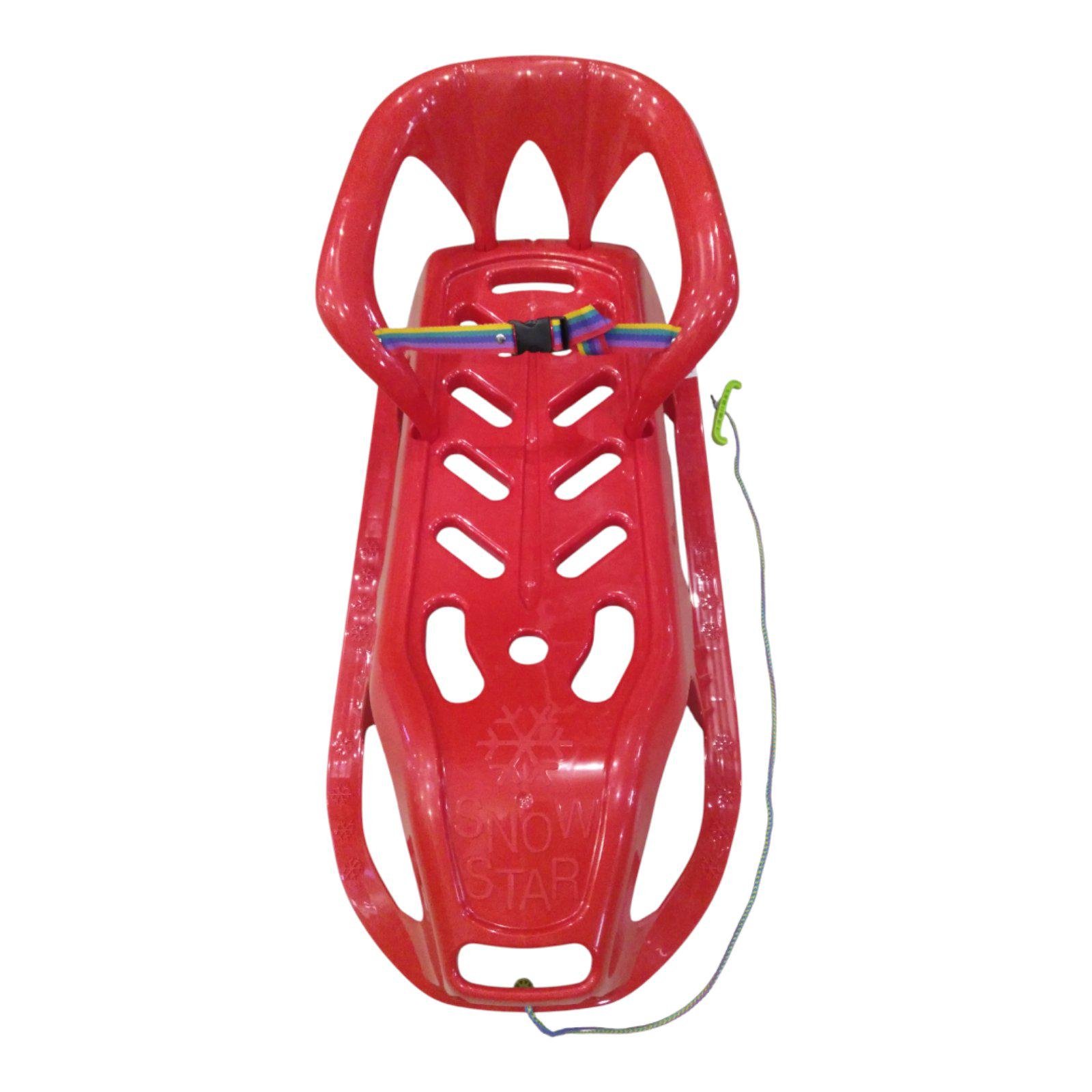 Санки-дитячі зі спинкою Marmat Snow Star Червоний (111) - фото 8