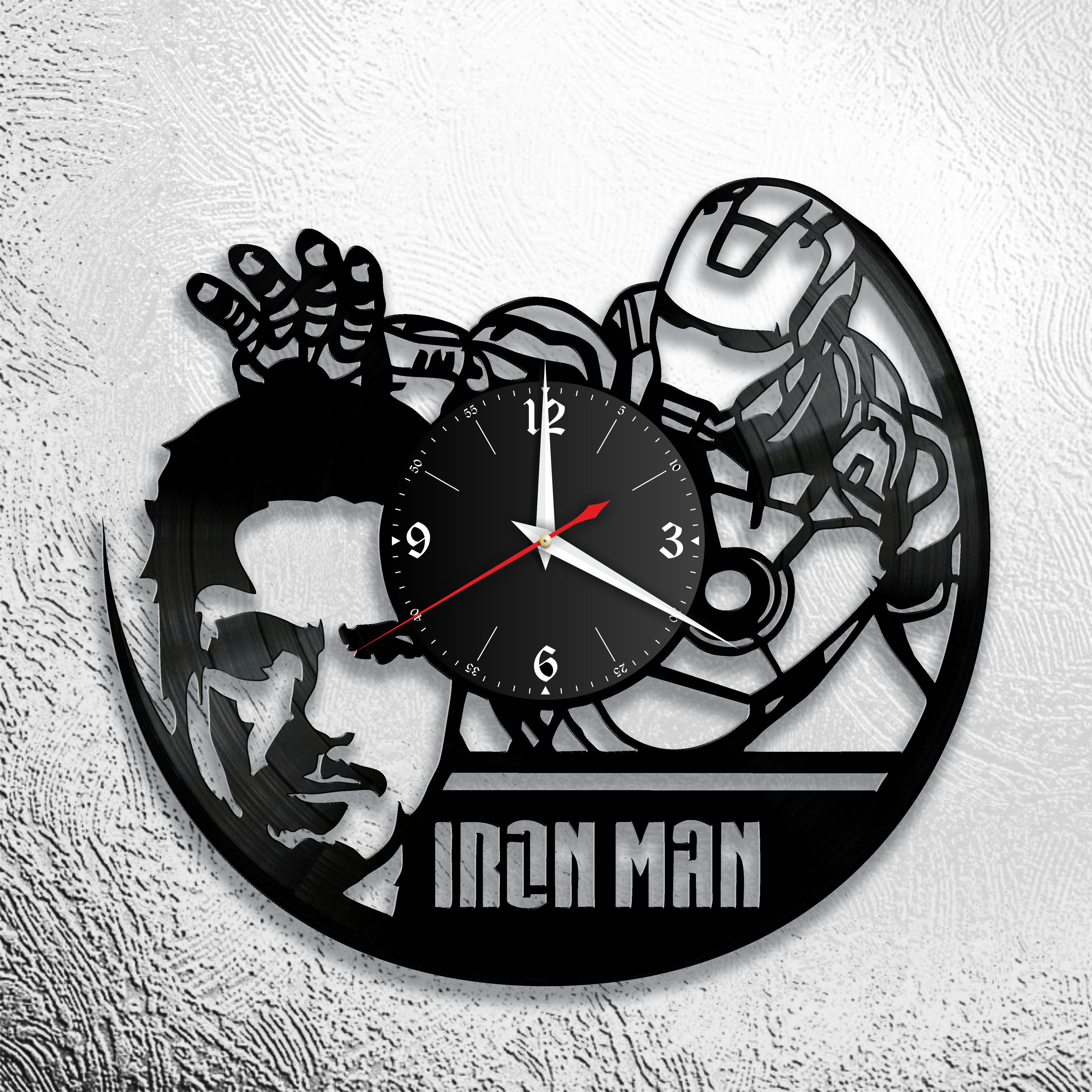 Часы настенные Железный Человек 0809 из виниловой пластинки