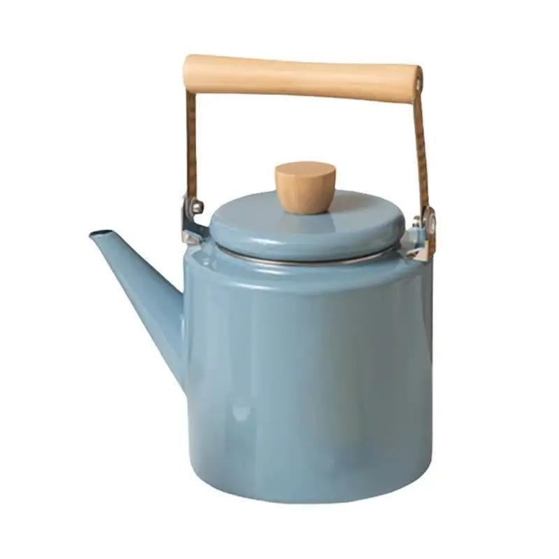 Чайник эмалированный из нержавеющей стали 2 л Голубой (47155)
