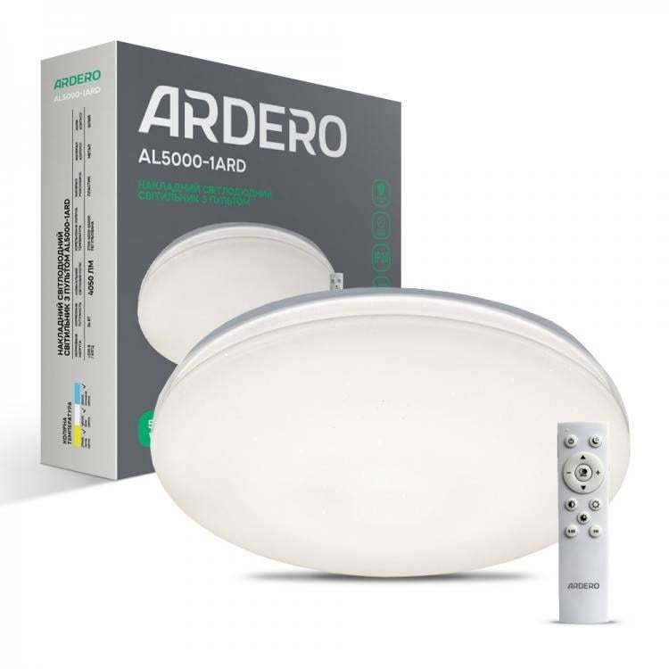Світильник світлодіодний Ardero AL5000-1ARD 54W 4050 Lm 2700K-6500K MONO 400х400х73 мм (36944453)