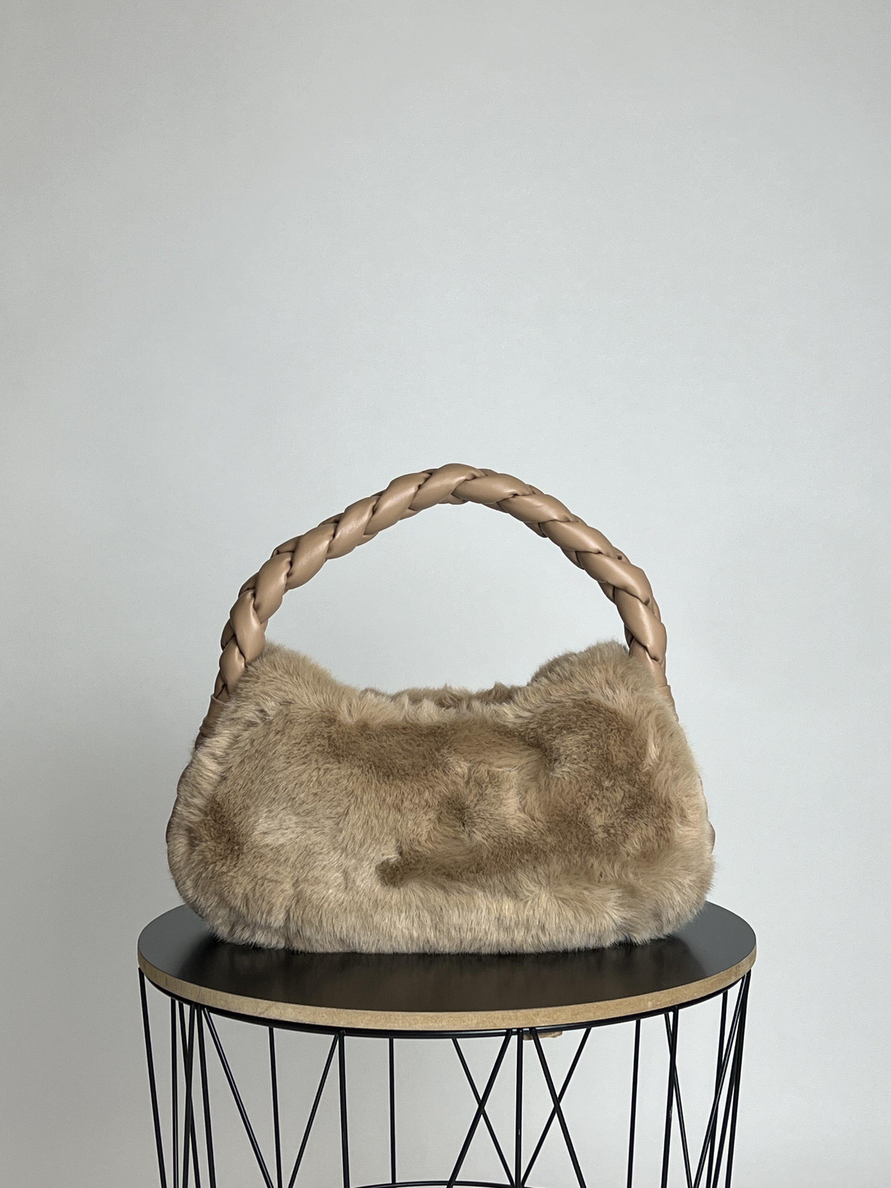 Сумка женская Fur Бежевый (4020)