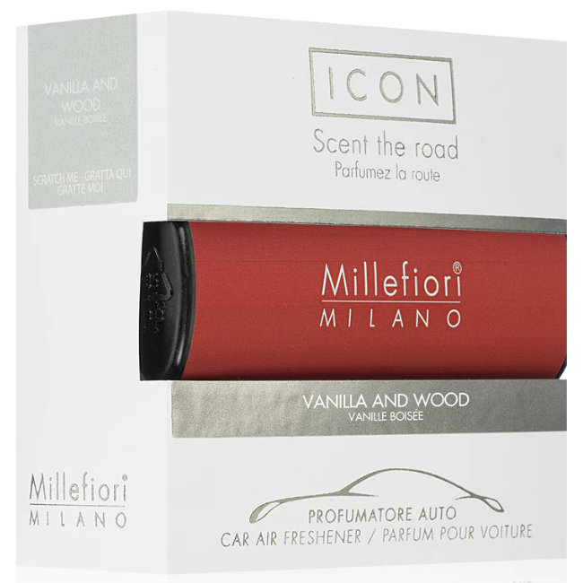 Ароматизатор в авто Millefiori Milano Vanilla&Wood Red Classic (8051938698113)