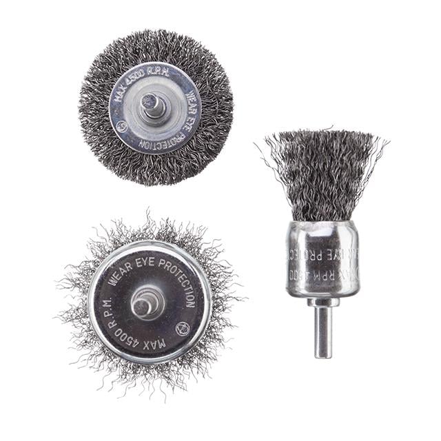 Набір щіток дротяних для дриля 3 од. 1/4" (BT-0300)