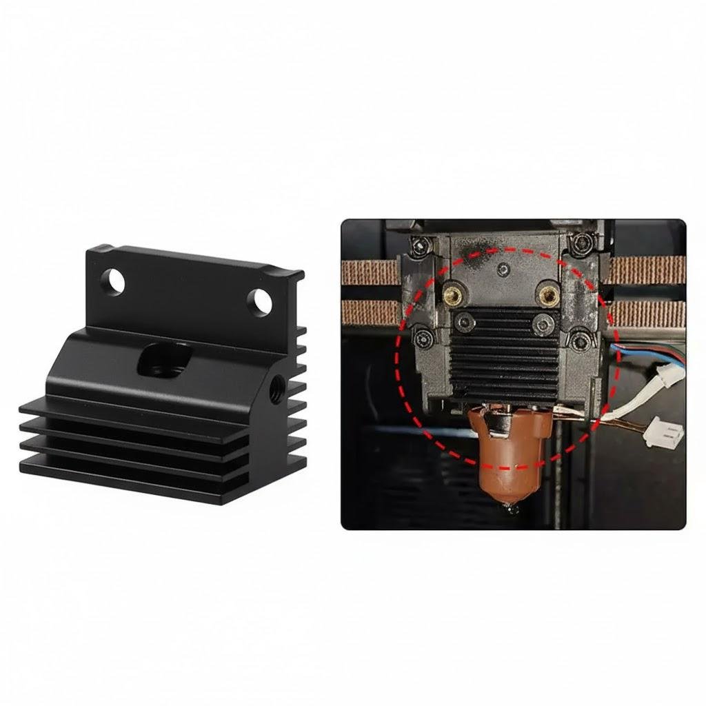 Радиатор хотенда Creality K1/K1C/K1 MAX version d 5 мм из алюминия Черный (B03170) - фото 3 Радиатор хотенда Creality K1/K1C/K1 MAX version d 5 мм из алюминия Черный (B03170) - фото 3