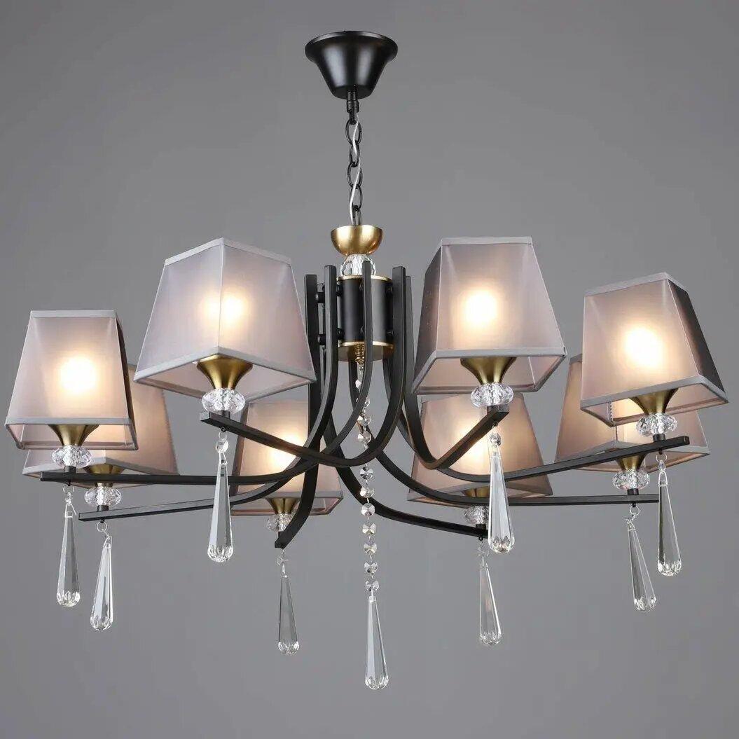 Люстра Sirius на восемь плафонов под лампу Е27 Черный/Медный (B NH6444/8 BK+COP)