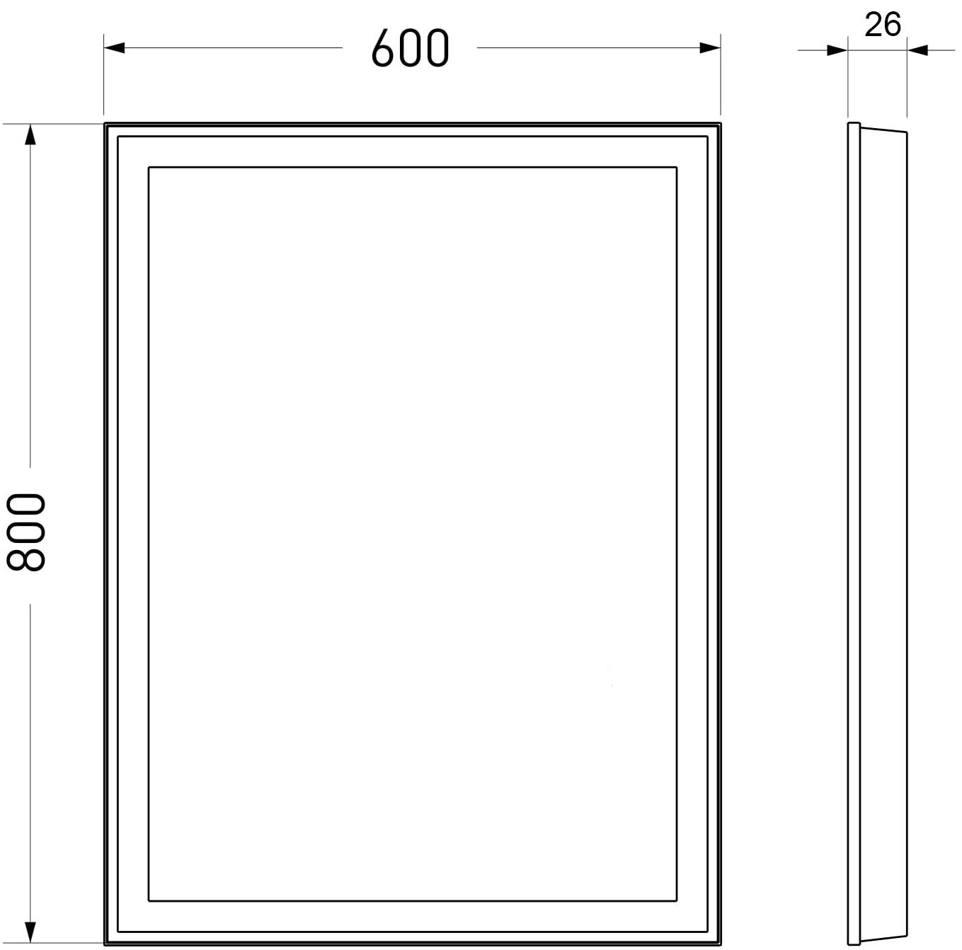 Зеркало DecorLed Led с подсветкой в ​​ванную комнату 600x800 мм (ZSD-014) - фото 4