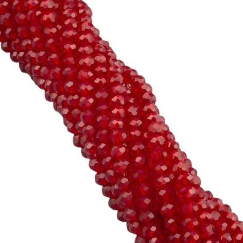 Бусины Swarovski огранки рондель 4х3,5 мм 42 см 120 шт. Бордовый/Прозрачный (БС4053а27)