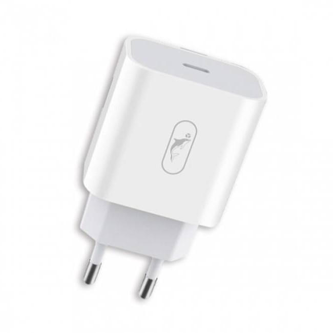 Зарядний пристрій мережевий SkyDolphin SC18E PD2.0 18W USB-C White (SDMZP-000155)