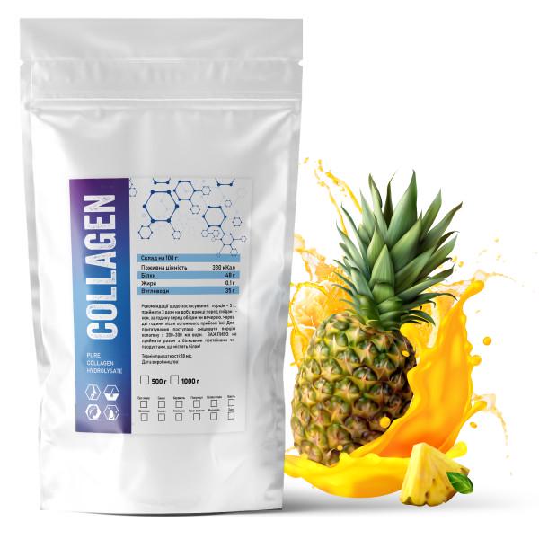 Коллаген гидролизованный в порошке Ананас на 100 порций 1 кг (21-125-kg-an1)