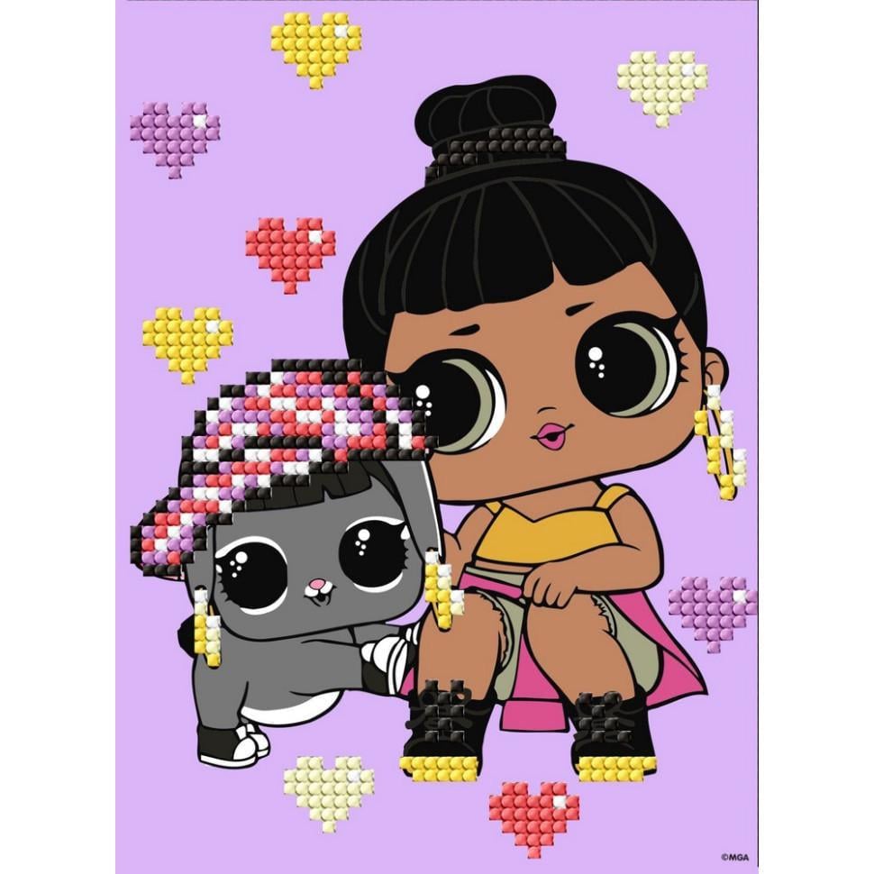 Алмазная мозаика Ideyka LOL Surprise! Honey Bun With Bunny Hun 15x20 см (AML1204)