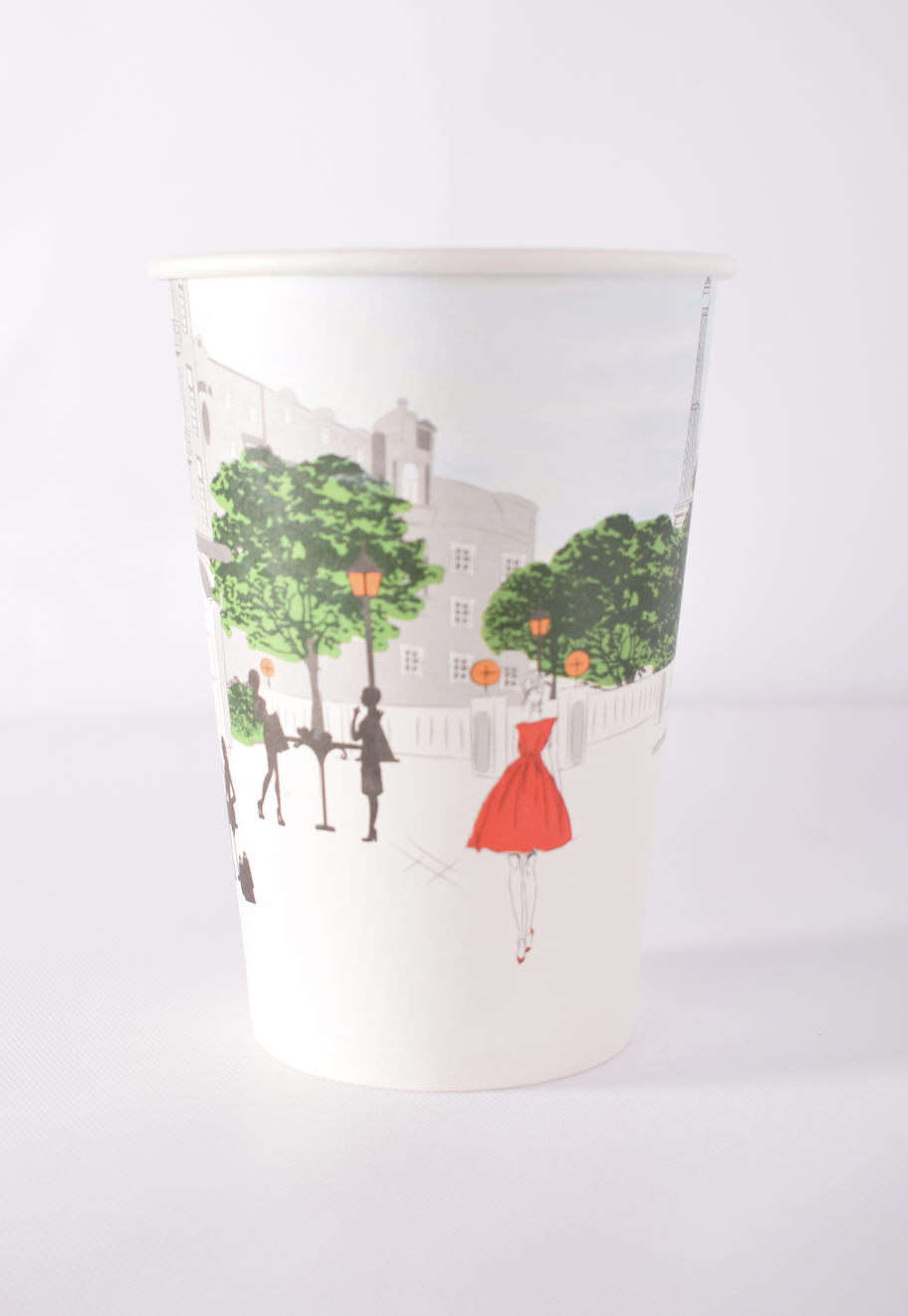 Стаканчики бумажные Любовь в городе 340 мл 50 шт. (00000000383)