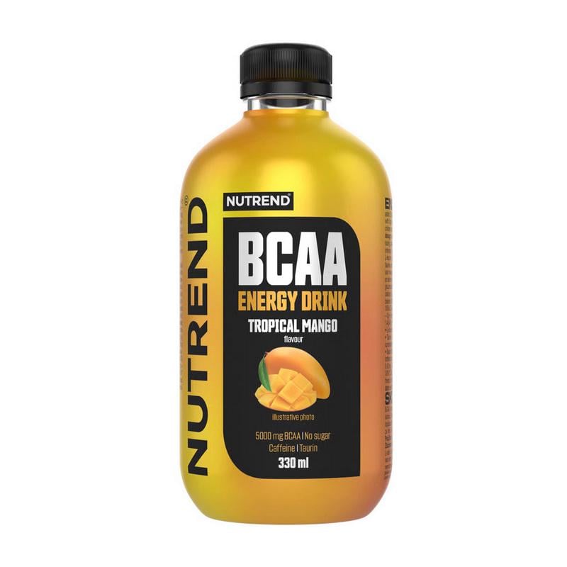 Аминокислоты NUTREND BCAA Energy Drink BCAA 2:1:1 с кофеином и таурином 330 мл Тропическое манго
