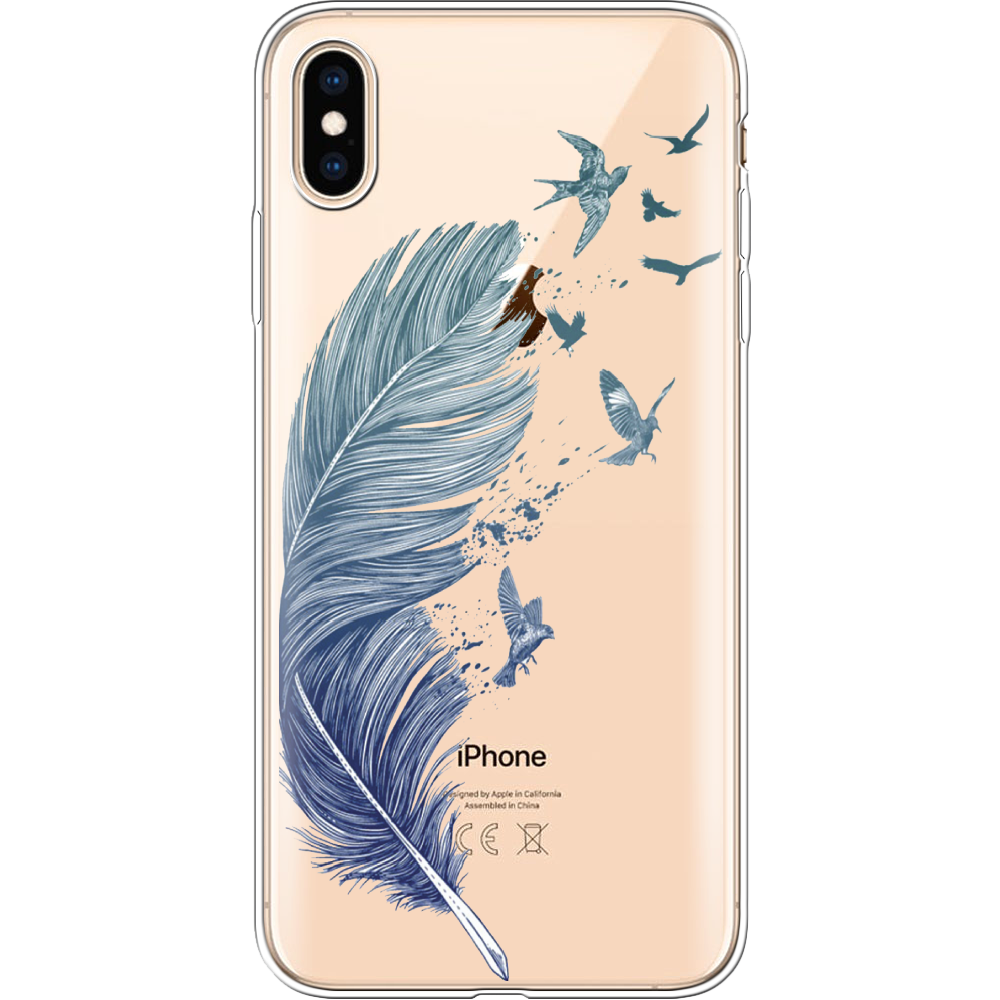 Чехол Boxface iPhone XS Max Feather Прозрачный силикон (35321-cc38-35321) - фото 1