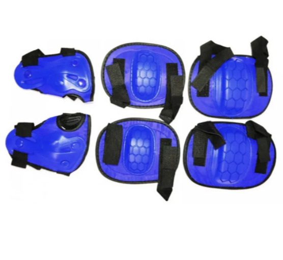 Детский комплект для защиты SUNROZ Kids Protector колен/локтей/запясти во время катания Синий (SUN8642)