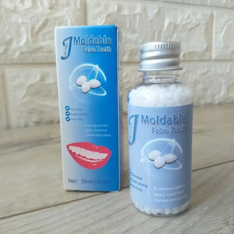 Гель полимерный в гранулах для ремонта искусственных и сломанных зубов 30 мл