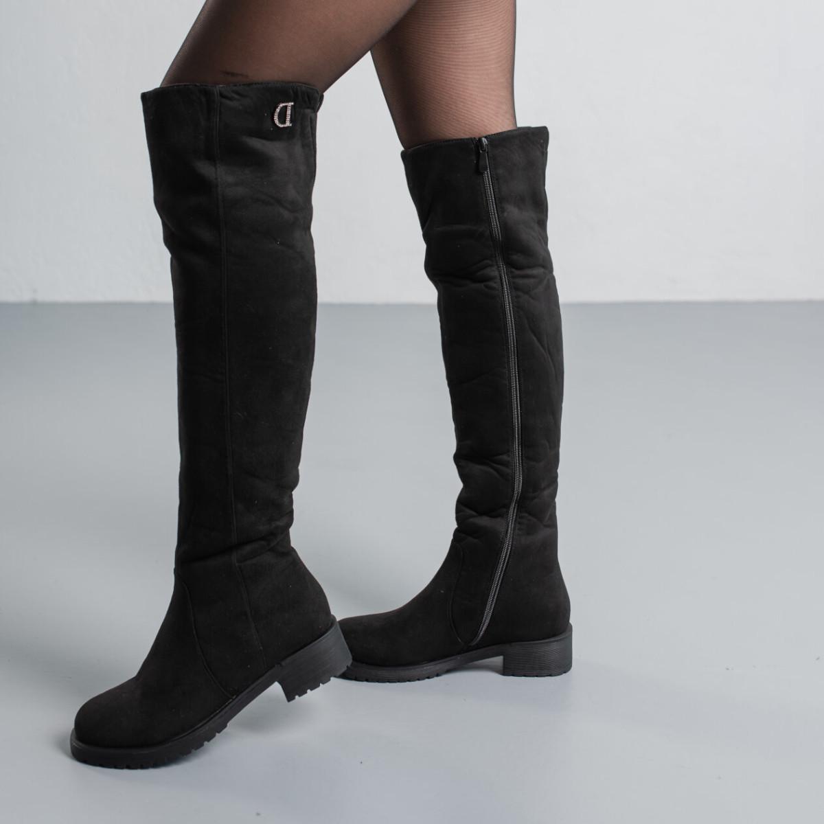 Ботфорти жіночі зимові Fashion р. 38 24,5 см Чорний (3808) - фото 6 Ботфорти жіночі зимові Fashion р. 38 24,5 см Чорний (3808) - фото 6