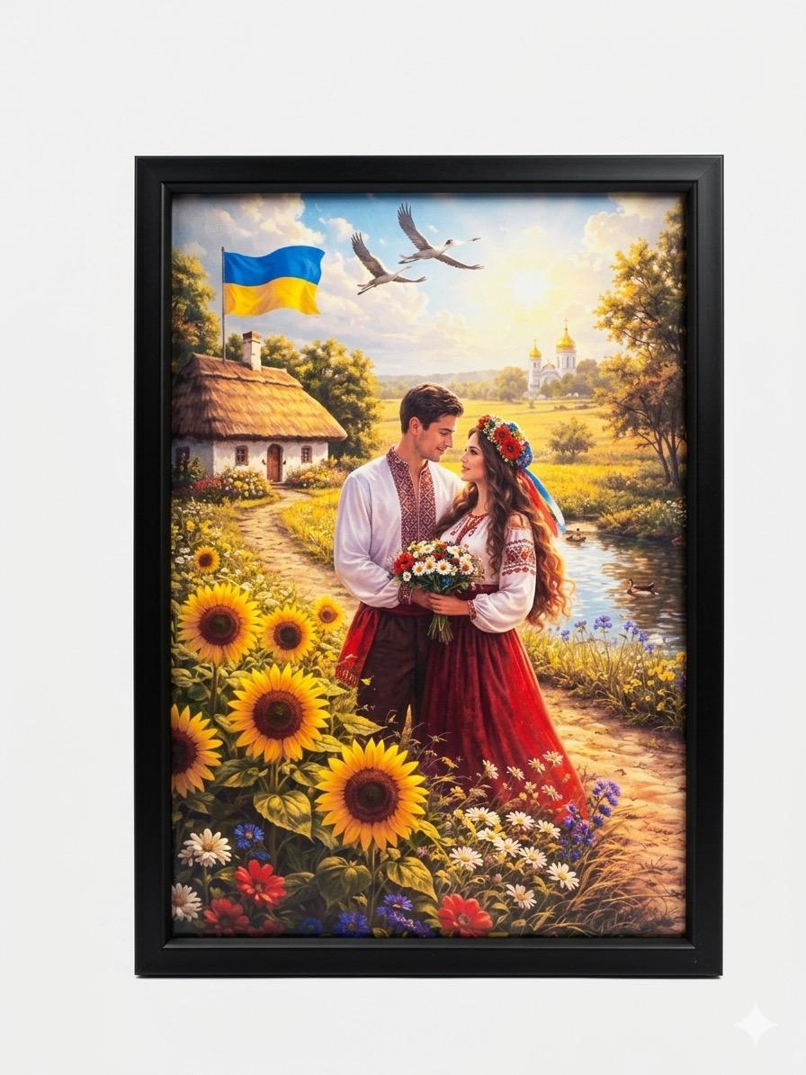 Картина в рамке Мирное небо Украина Картина в рамке Мирное небо Украина