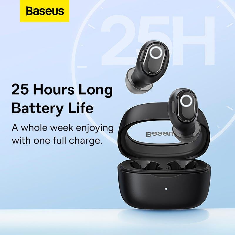 Наушники беспроводные BASEUS Bowie WM02 True Wireless Earphones Location OTA Black (NGTW180101) - фото 6